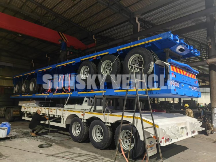 Drop Deck Semi Trailer Exported to Algeria